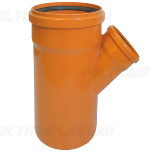 Тройник ПВХ 45° ⌀ 200х160 мм для наружной канализации