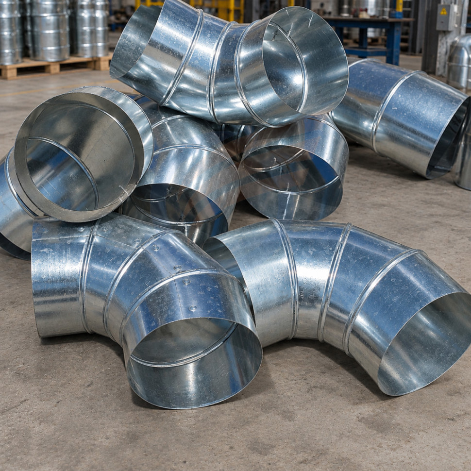 Защитный оцинкованный кожух для отводов. Диаметр 1580 мм