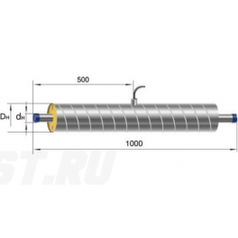 Элемент трубопровода Ст 133- 1-ППУ-ОЦ в ППУ изоляции
