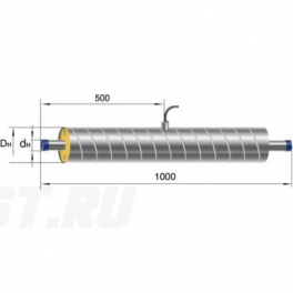 Элемент трубопровода Ст 159- 1-ППУ-ОЦ в ППУ изоляции