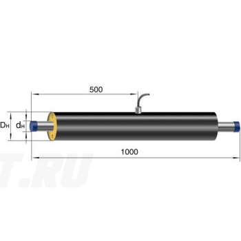 Элемент трубопровода Ст 273- 1-ППУ-ПЭ в ППУ изоляции