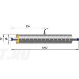 Элемент трубопровода Ст 32- 1-ППУ-ОЦ в ППУ изоляции