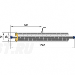 Элемент трубопровода Ст 38- 1-ППУ-ОЦ в ППУ изоляции