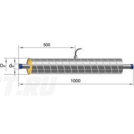 Элемент трубопровода Ст 45- 1-ППУ-ОЦ в ППУ изоляции